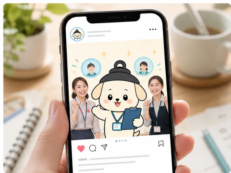 採用投稿をスマホで表示している利用イメージ